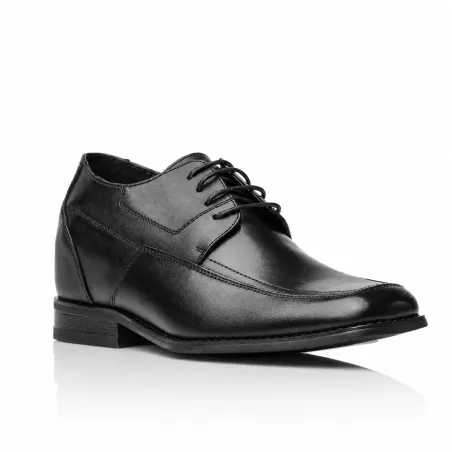 Buty Derby na koturnie męskie | Czarny +6 CM | Mario Bertulli