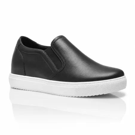 Sneaker męski na koturnie | Czarny +6 cm | Mario Bertulli
