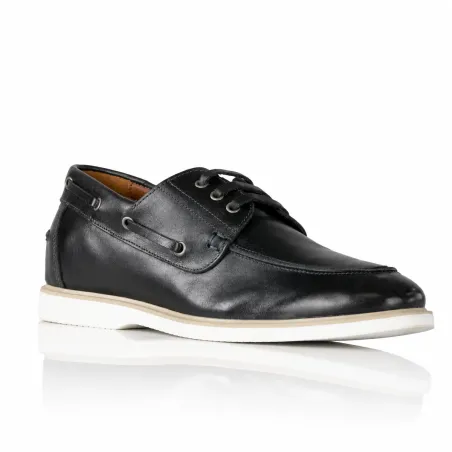 Buty żeglarskie podwyższające Manarola ciemny granat +5 cm