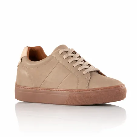 Sneaker na koturnie Męskie | Jasny beż 6,5 cm| Mario Bertulli