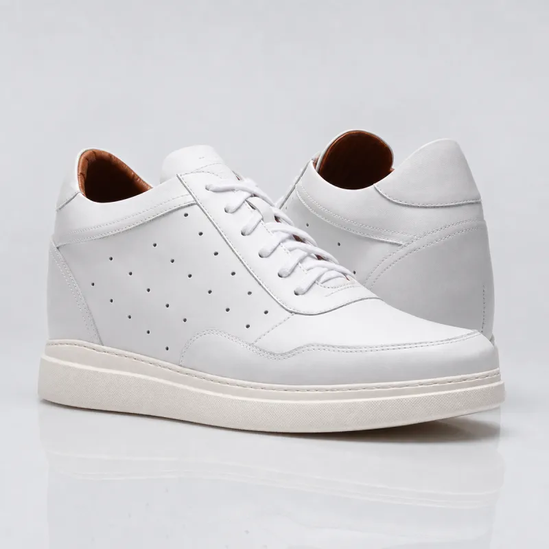 Sneaker na koturnie Męskie | Biały +9 cm | Mario Bertulli