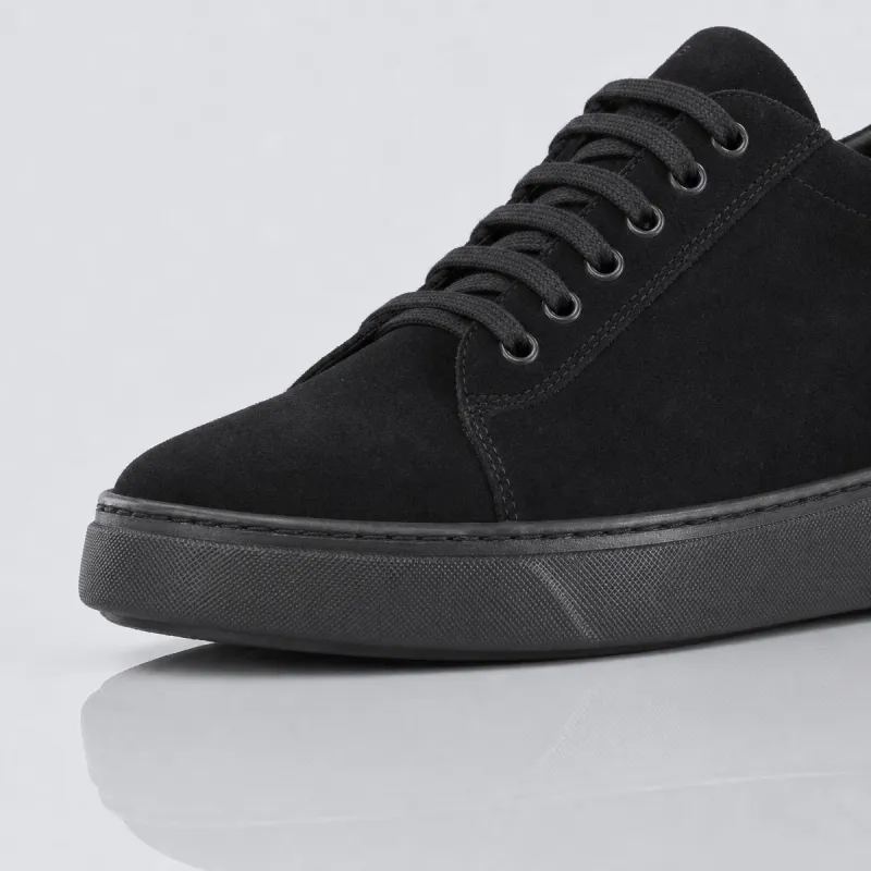 Sneaker męski na koturnie | Brera czarny +7,5 cm | Mario Bertulli