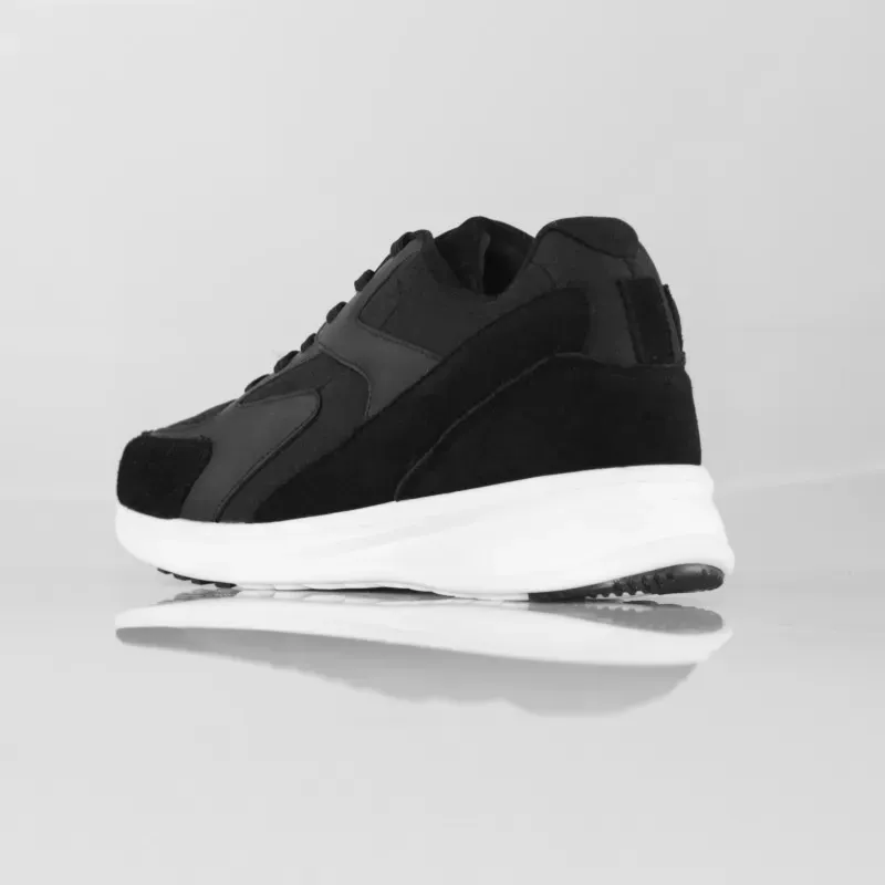 Veroli Sneakersy Podwyższające Czarne +7 cm (Rozmiar taki sam jak w zamówionym modelu)