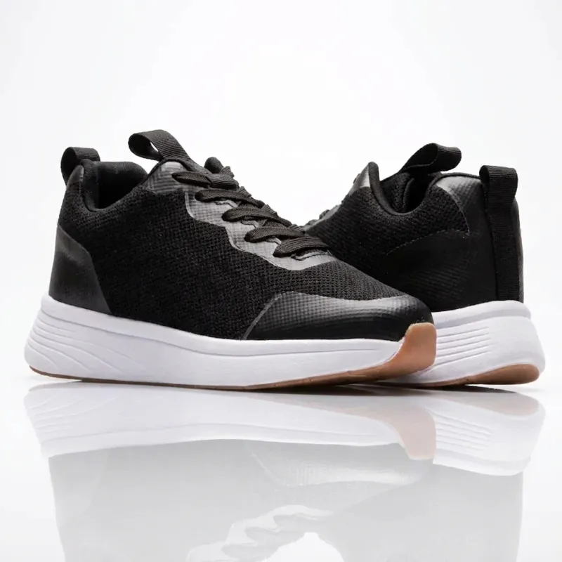 Sneakersy podwyższające Meda czarne +6.5cm