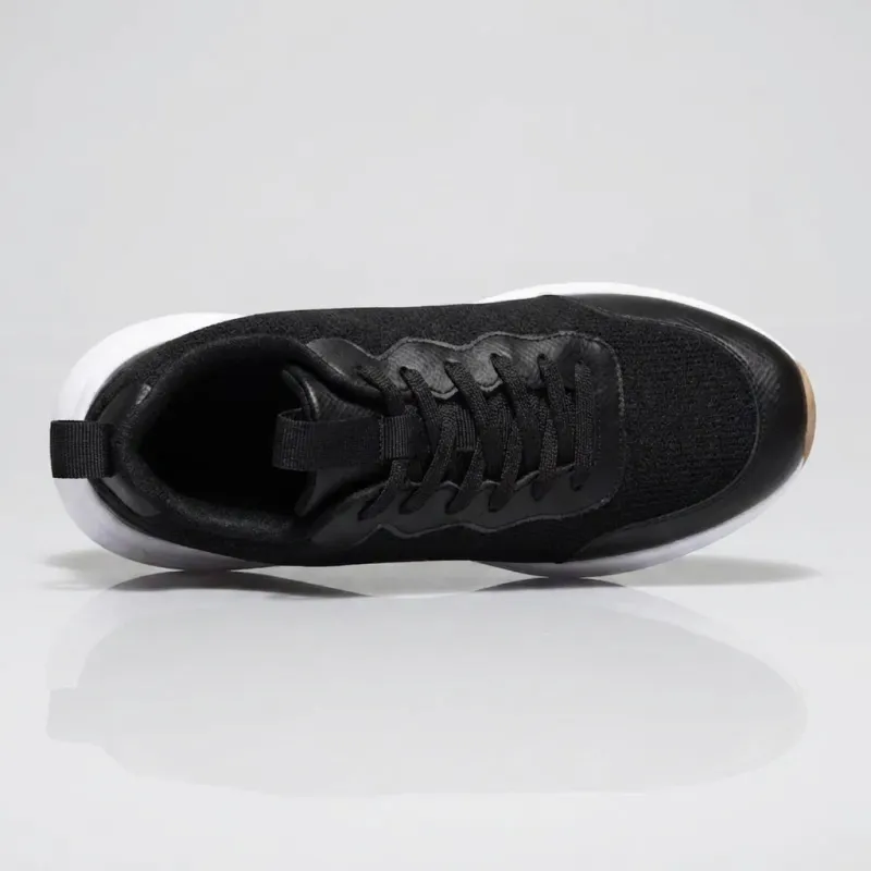 Sneakersy podwyższające Meda czarne +6.5cm
