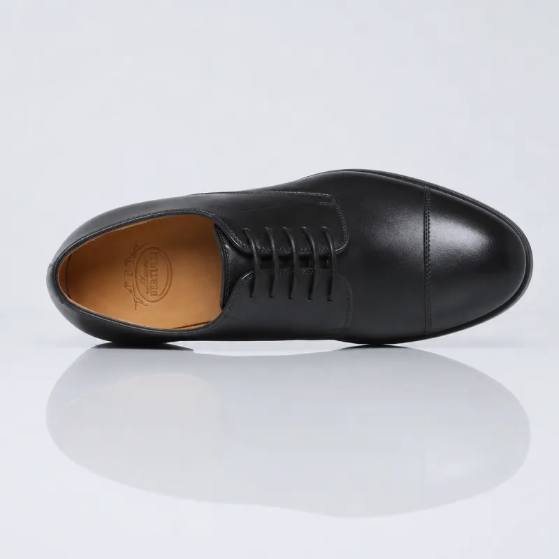 Męskie buty derby na koturnie | Czarny +6 CM | Mario Bertulli