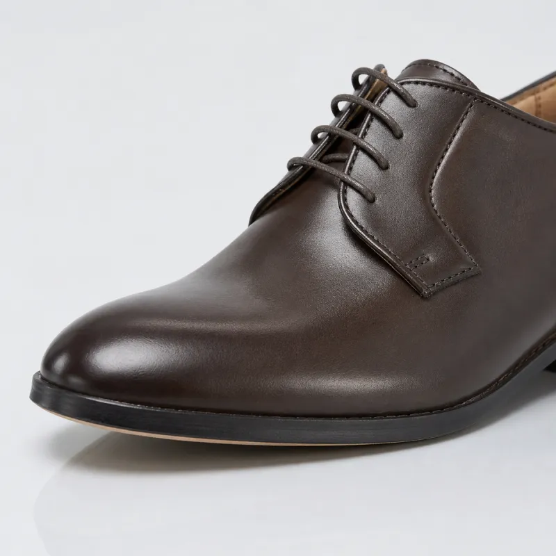 Męskie buty derby na koturnie | Czekoladowe +6 CM | Mario Bertulli