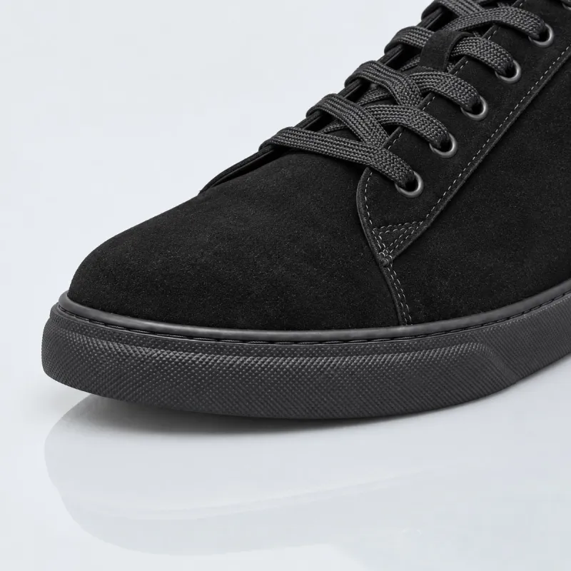 Buty podwyższające sneakers Brera Alto czarny zamsz +9 cm