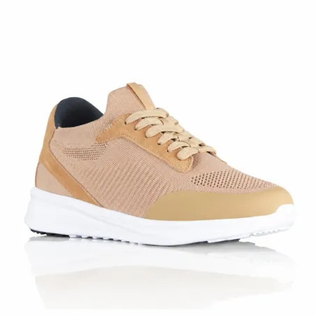 Napoli sneakersy podwyższające ciemny beż +6 cm