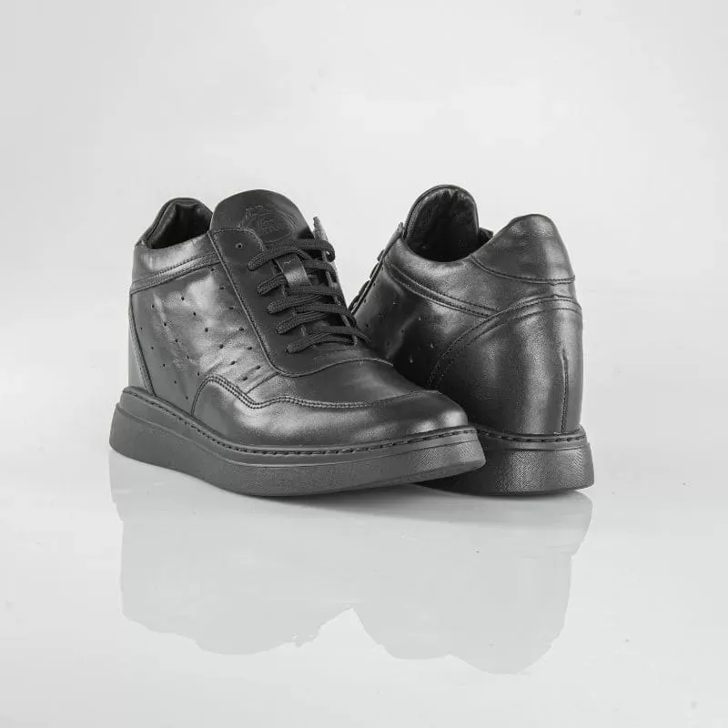 Sneaker z koturnem | Męskie | Czarny +9 cm | Mario Bertulli