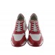 Height Increasing Sneakers Men - +2.8'' / +7 CM - Leather/mesh - Red - Leisure - Mario Bertulli