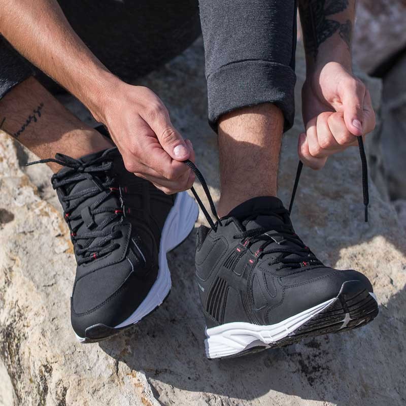 Elevator Sports Shoes | Black+7.5cm | Mario Bertulli