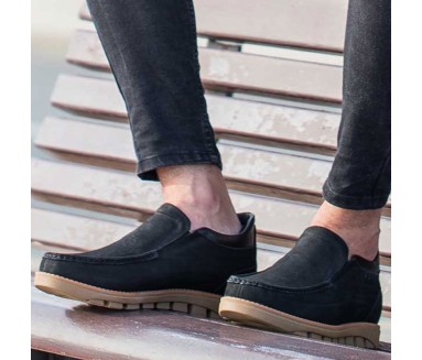 Elevator Loafers | Balck +5.5cm | Mario Bertulli