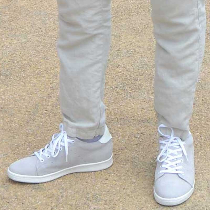 Elevator Sneakers Shoes Men - Light grey - Nubuk - +2.2'' / +5,5 CM - Leisure - Mario Bertulli