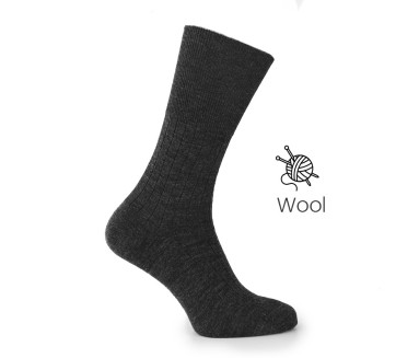 Anthracite socks - Luxury Wool Socks Men from Mario Bertulli - specialist in height increasing shoes