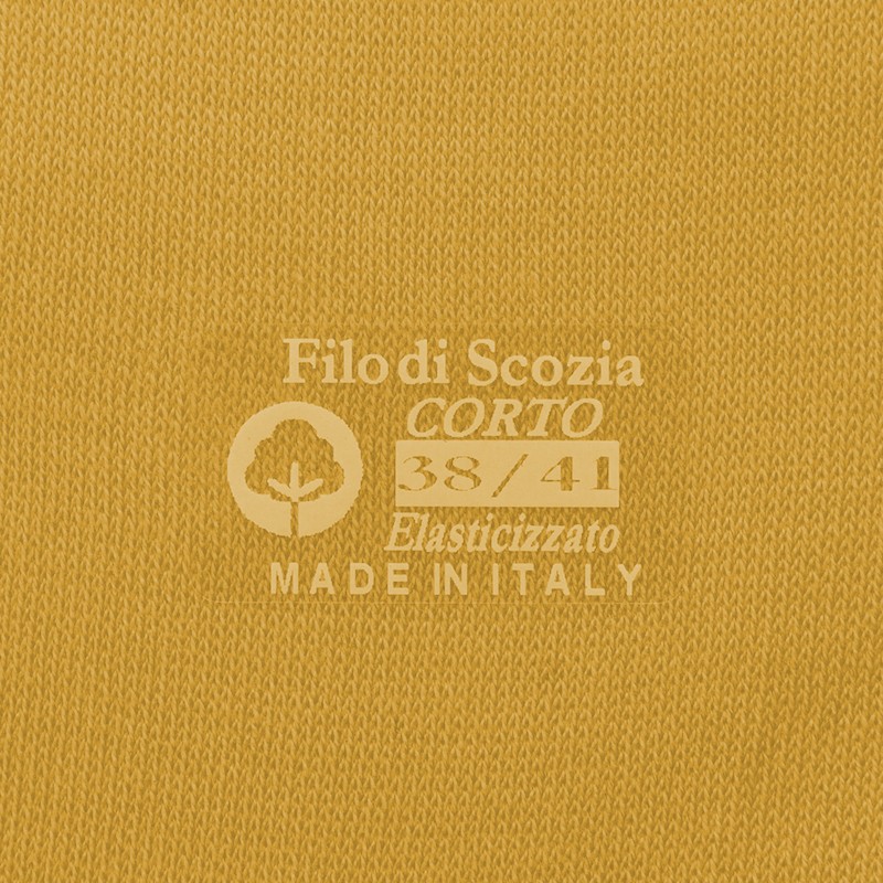 Yellow Scottish lisle thread socks - Scottish Thread Socks from Mario Bertulli - specialist in height increasing shoes