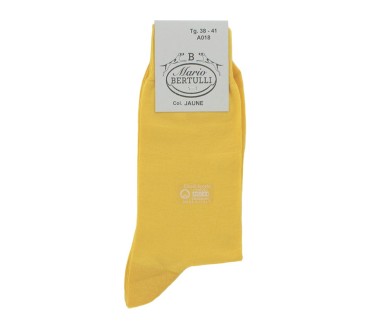 Yellow Scottish lisle thread socks - Scottish Thread Socks from Mario Bertulli - specialist in height increasing shoes