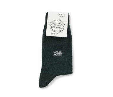 Kaki Scottish lisle thread socks - Scottish Thread Socks from Mario Bertulli - specialist in height increasing shoes