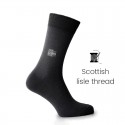 Black Scottish lisle thread socks - Scottish Thread Socks from Mario Bertulli - specialist in height increasing shoes