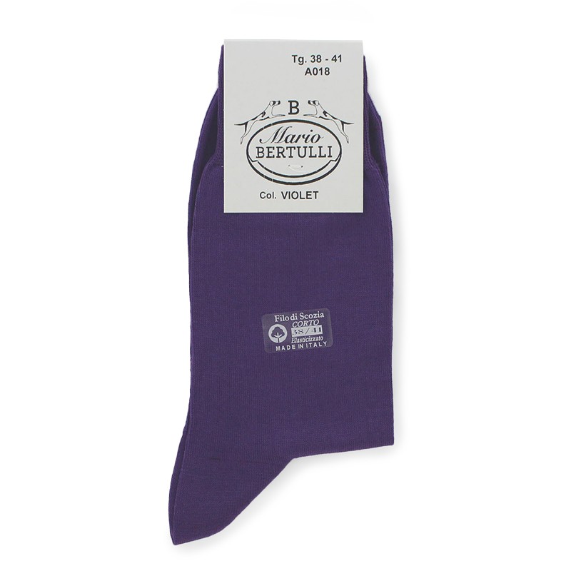 Purple Scottish lisle thread socks - Scottish Thread Socks from Mario Bertulli - specialist in height increasing shoes
