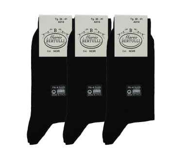 3 pairs black socks box - Luxury Men's Socks Online from Mario Bertulli - specialist in height increasing shoes