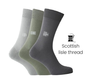 3 pairs socks box - grey/green/light grey - Luxury Men's Socks Online from Mario Bertulli - specialist in height increasing shoe