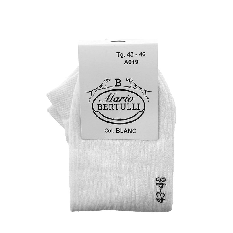 Sport socks white - Luxury Sports Socks from Mario Bertulli - specialist in height increasing shoes