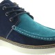 Pistoia Height Increasing Shoes Navy Blue/turquoise +5.5cm