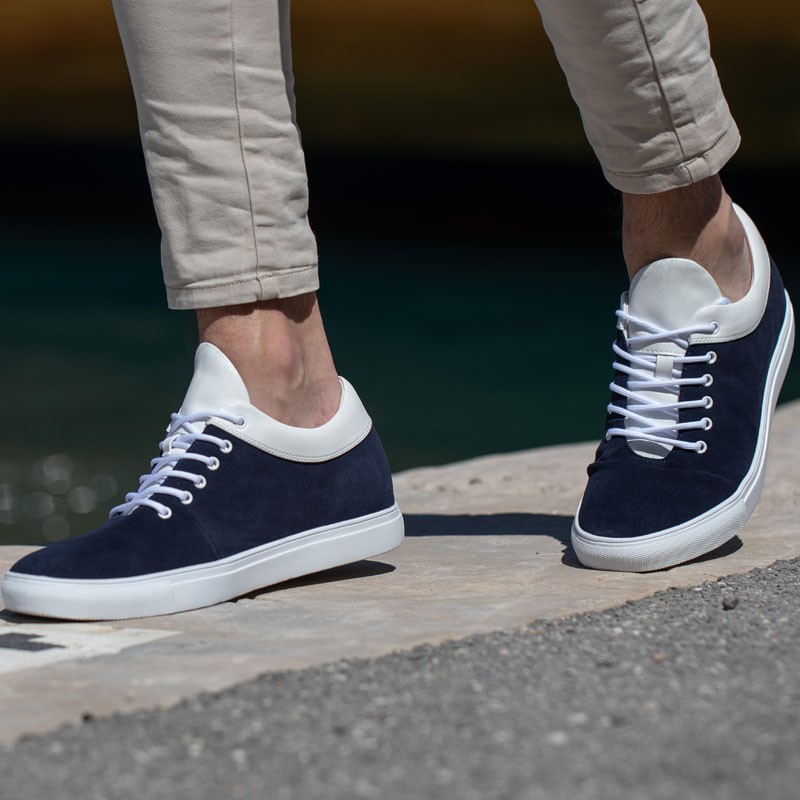 Dolcedo Height Increasing Sneakers Navy Blue/White +6cm