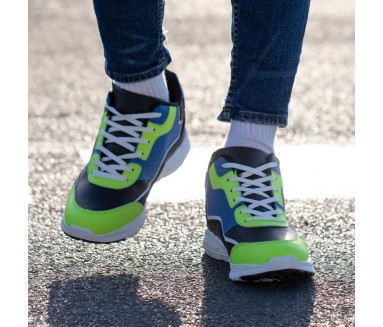 Elevator Sports Shoes | Blue/green +7cm | Mario Bertulli