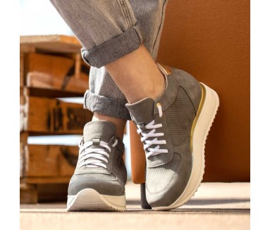 Elevator Sneakers | Grey +7cm | Mario Bertulli