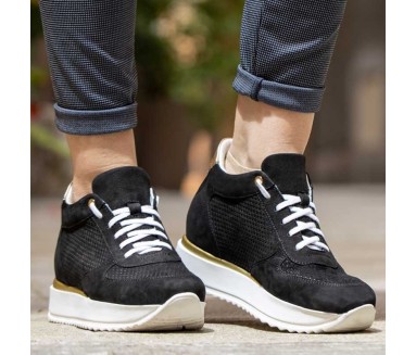 Elevator Sneakers |black +7cm | Mario Bertulli