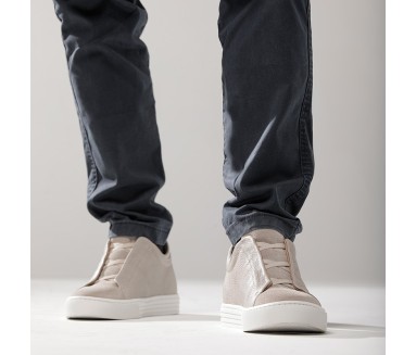 Elevator Sneakers | sand +6cm | Mario Bertulli