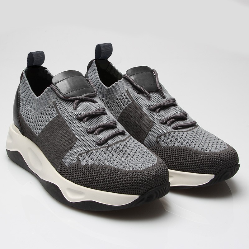 Baskets Rehaussantes Lanza gris +7 cm