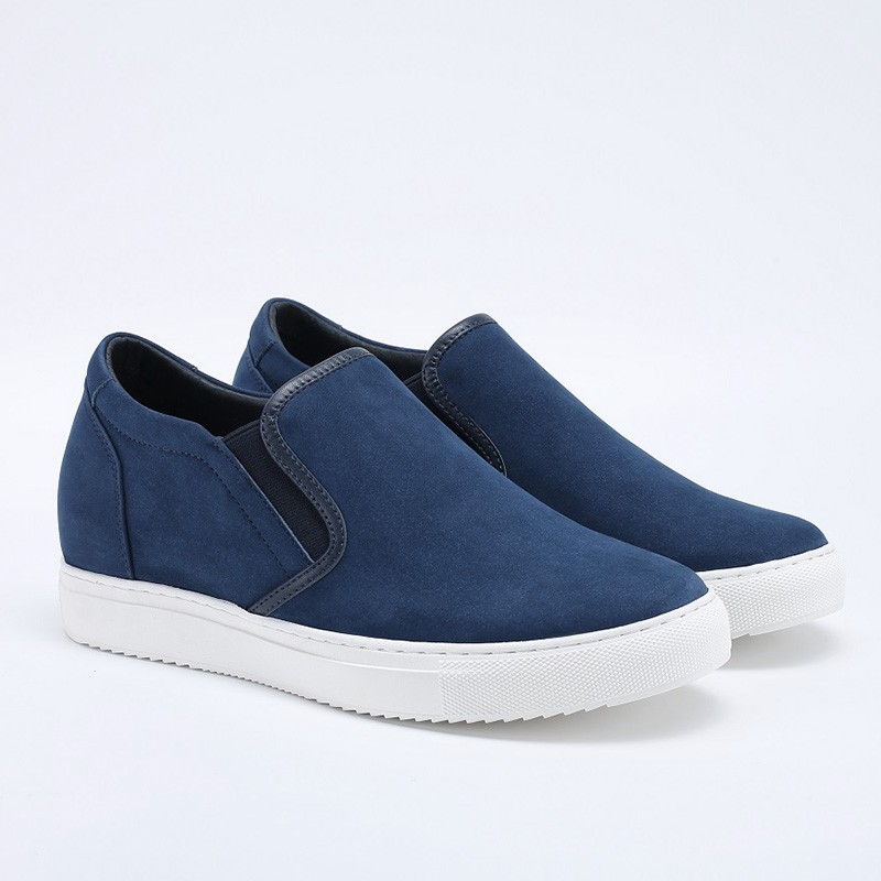 Sneakers Rehaussantes Sempione suede marine +6 cm