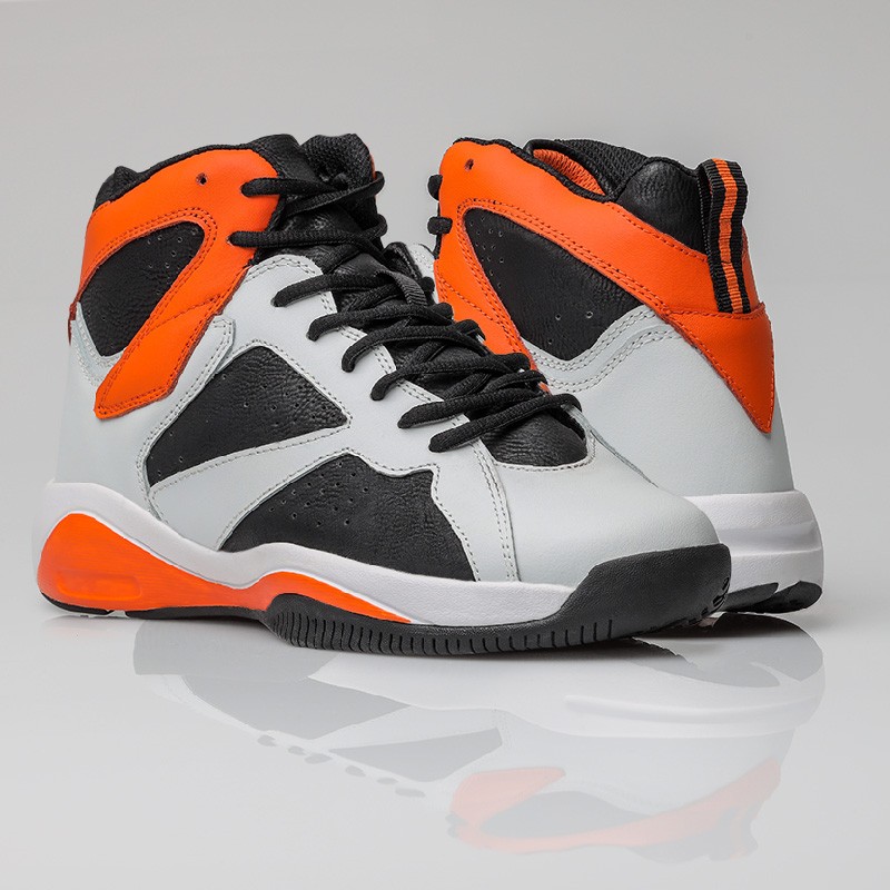 Elevator Sports Shoes | White/orange +7cm | Mario Bertulli