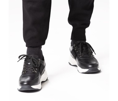 Elevator Sports Shoes | black +2.8'' / +7 CM | Mario Bertulli