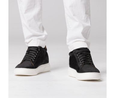 Elevator Sneakers | black +7.5 cm | Mario Bertulli