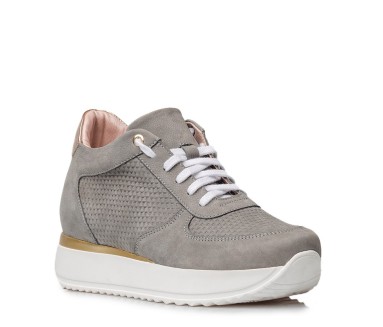 Elevator Sneakers | Grey +7cm | Mario Bertulli