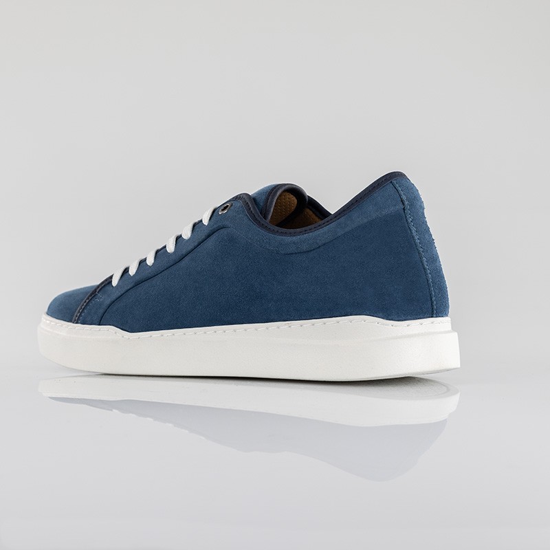 Elevator Sneakers | Denim blue +6cm | Mario Bertulli