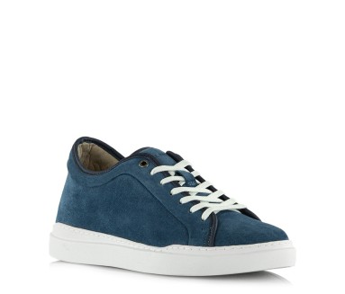 Elevator Sneakers | Denim blue +6cm | Mario Bertulli