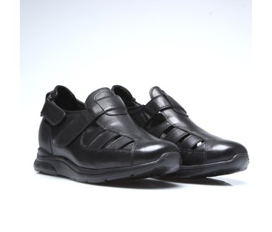 Bova Height Increasing Sandals Black +6.5cm