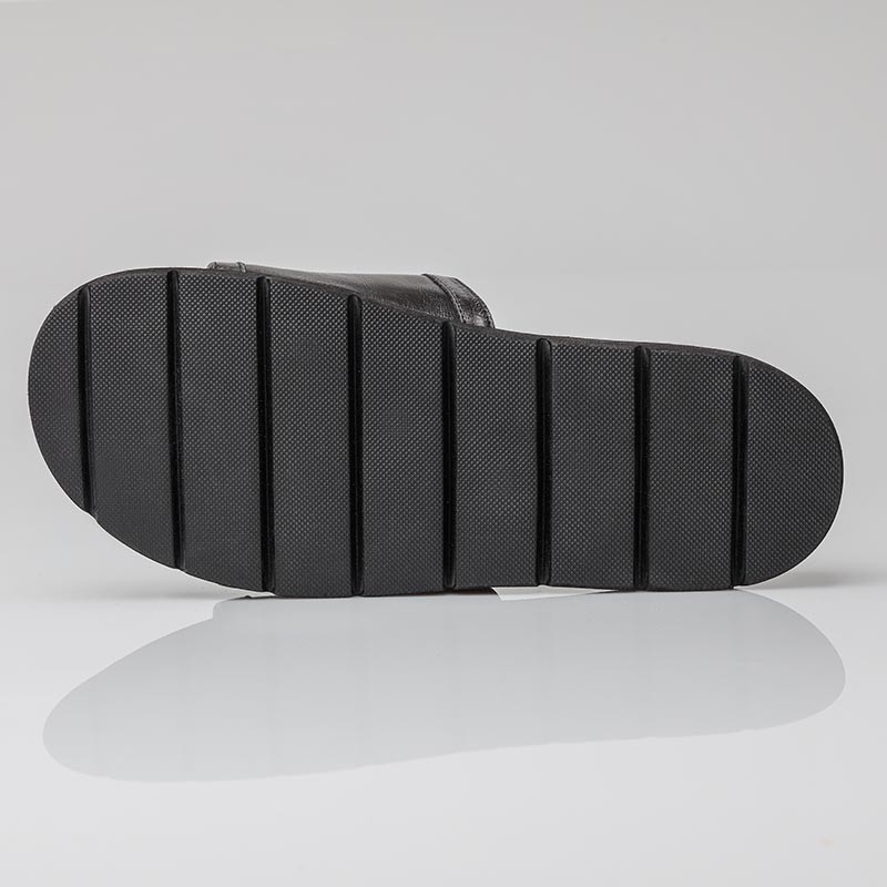 Elevator Sandals | black/grey +2.0" | Mario Bertulli