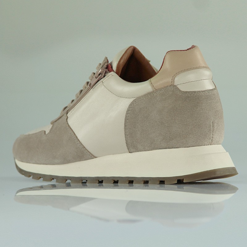 Elevator Sports Shoes | beige +7,5cm | Mario Bertulli
