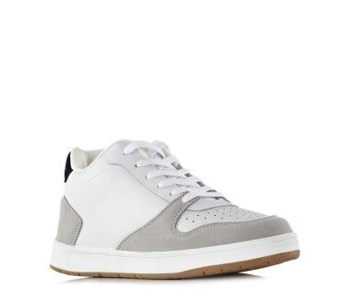 Alvito Men's Elevator Sneakers white grey +5,5cm
