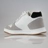 Sneaker with wedge heel for Men | White gray +2.2'' | Mario Bertulli