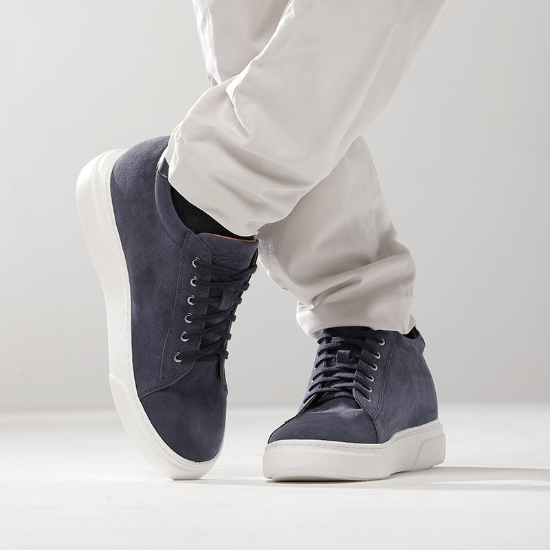 Elevator Sneakers Shoes Brera blue +7,5cm