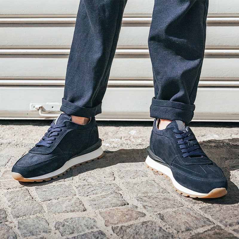 Elevator Sports Shoes | navy +7,5cm | Mario Bertulli