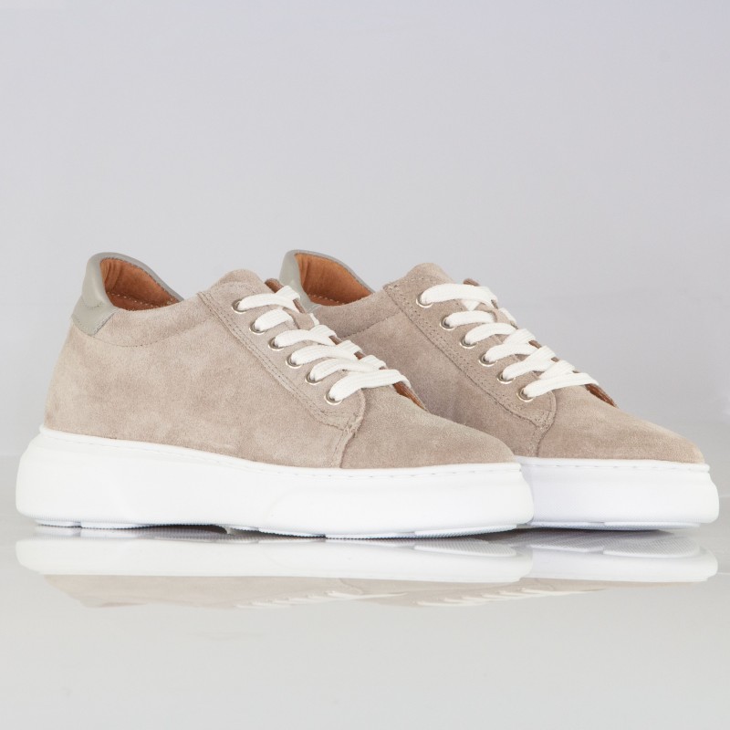 Sova beige height-increasing shoes women +7.5 cm