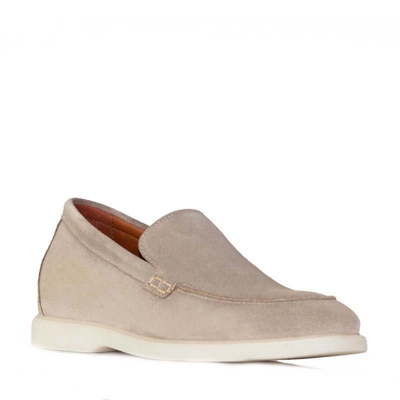 Positano Sand Height-Increasing Loafers +5cm